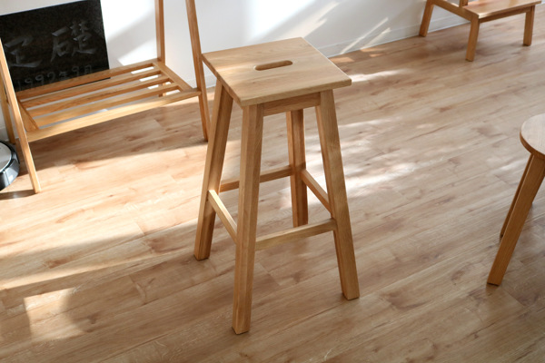 スツール 座面高70cm ハイタイプ 角型 天然木 木製 ヘンリー 椅子 腰掛