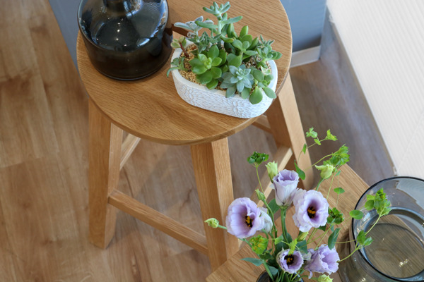 スツール 2脚セット 座面高70cm ハイタイプ 丸型 天然木 木製 ヘンリー