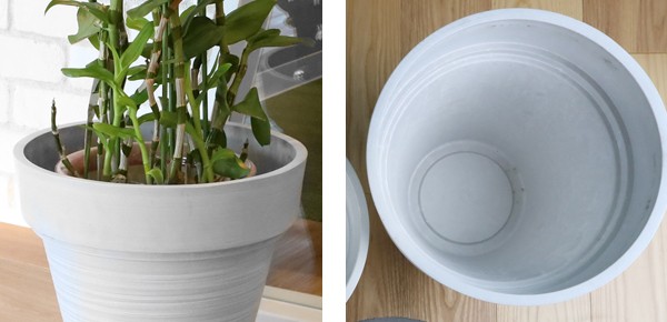 植木鉢 11号 L プラスチック NEAT ホワイト 軽い プランター 鉢 丸型