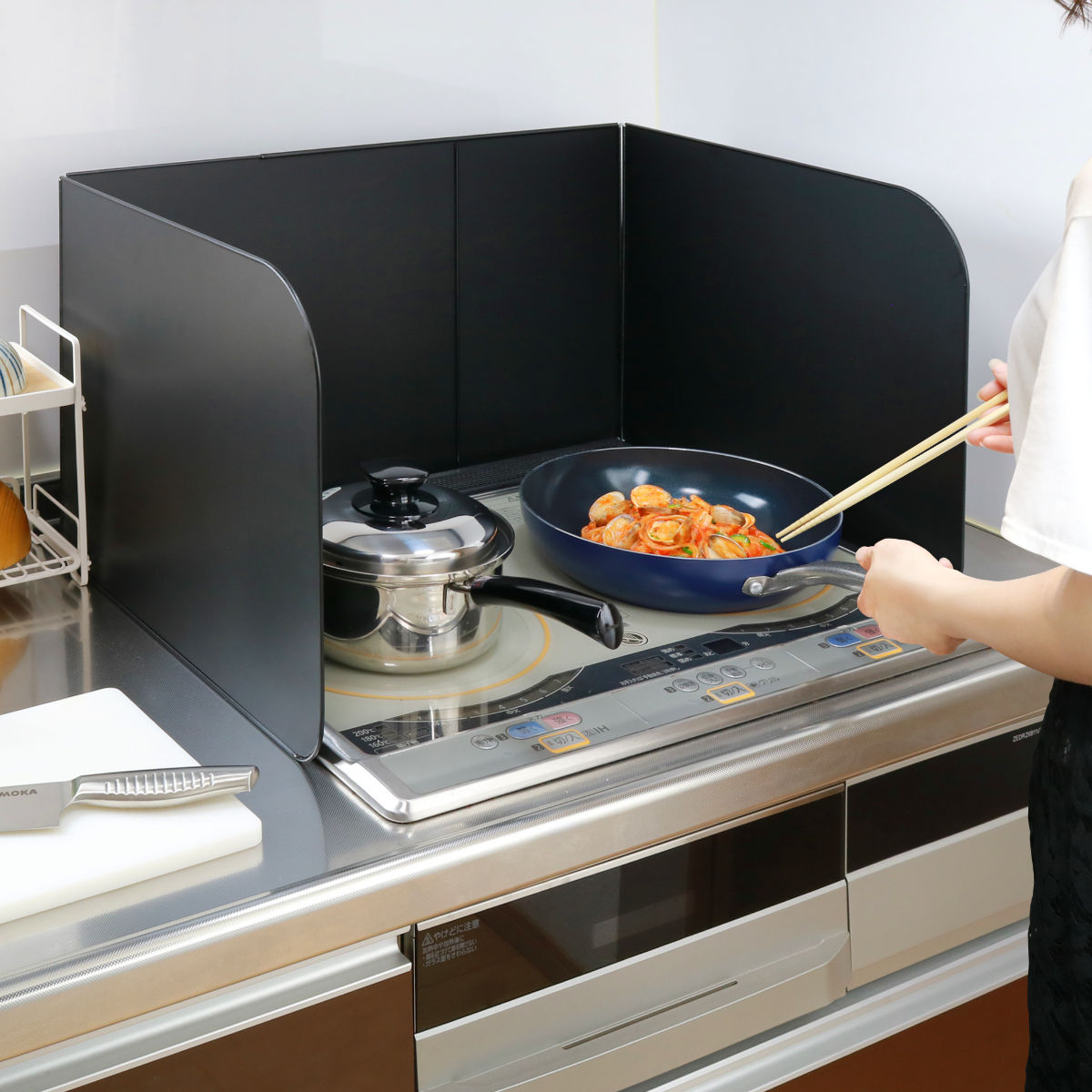 高木金属工業 レンジガード フッ素コート システムキッチンガード 3面