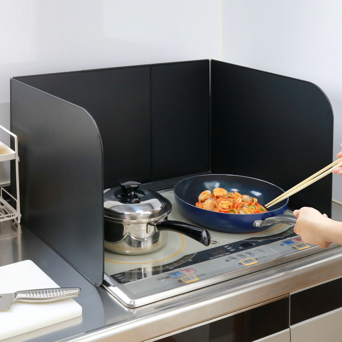 高木金属工業 レンジガード フッ素コート システムキッチンガード 3面