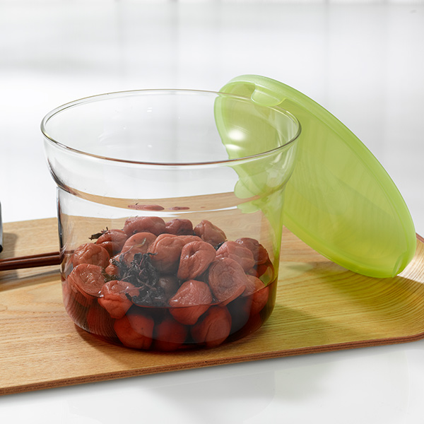 保存容器 耐熱ガラス製 一夜漬けポット 15cm 1.8L （ 電子レンジ対応