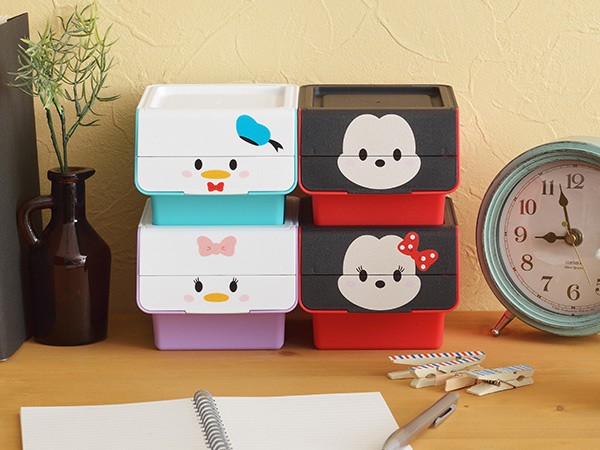 Disney 小物入れ 幅11×奥行13×高さ9cm ツムツム クワトロ