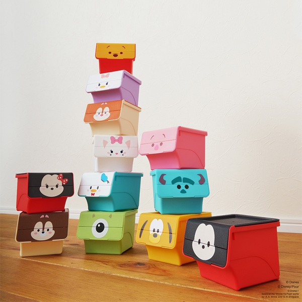 Disney 小物入れ 幅11×奥行13×高さ9cm ツムツム クワトロ