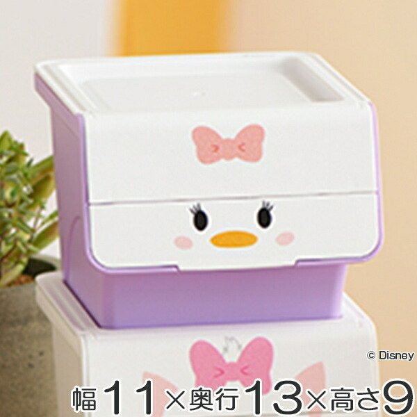 小物入れ 幅11×奥行13×高さ9cm ツムツム クワトロ デール ディズニー キャラクター （ 収納 ボックス 小物 ケース ふた付き フタ付き ）