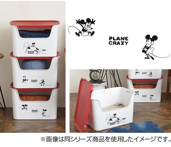 Disney（ディズニー） 収納ボックス カタス フタ付き ミッキーマウス C