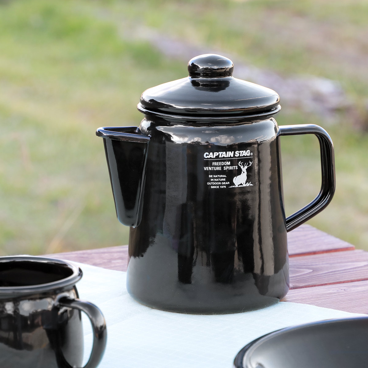 CAPTAINSANTA　ホーローシリーズ CS BLACK LABEL ケットル ホーロー 750ml キャプテンスタッグ ブラック