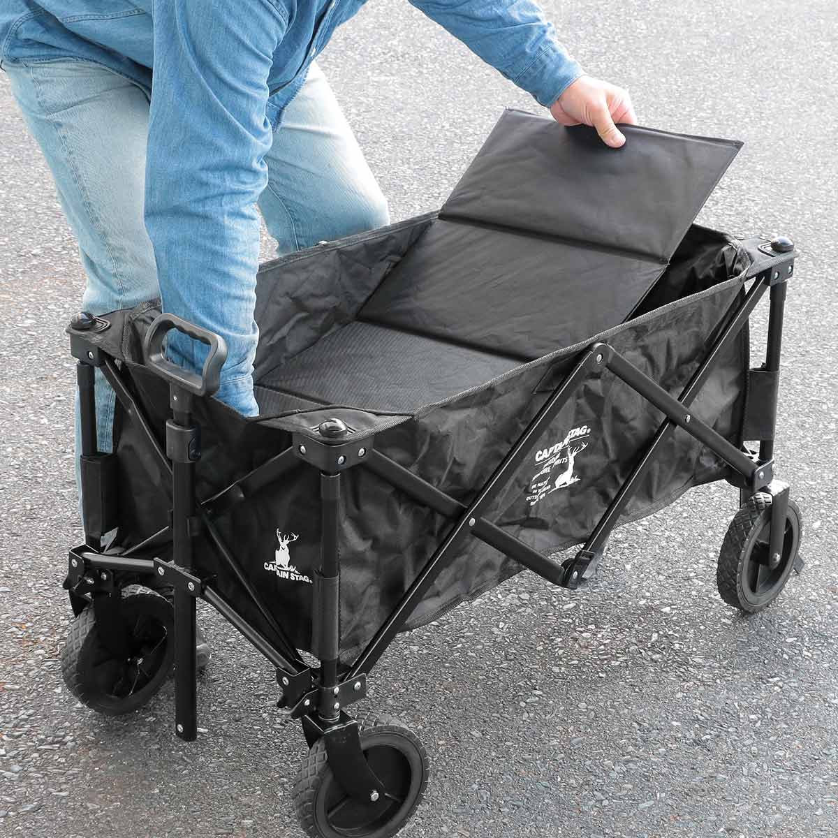 CS BLACK LABEL アウトドアワゴン 収束型4輪キャリー キャプテン