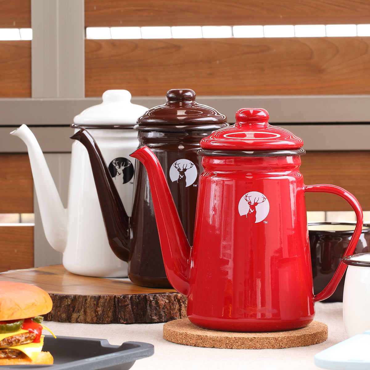 CAPTAIN STAG（キャプテンスタッグ） ホーローコーヒーポット やかん