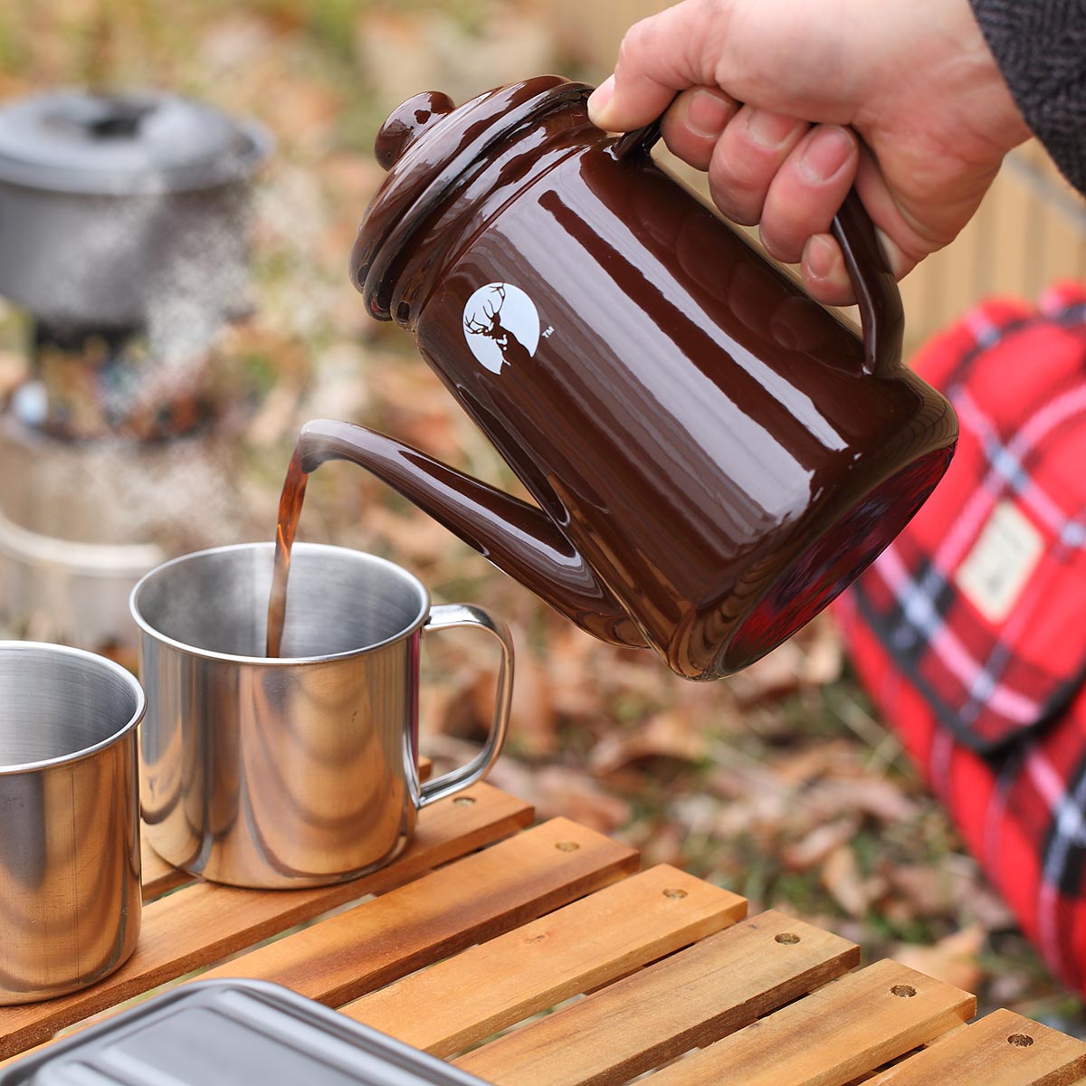 CAPTAIN STAG（キャプテンスタッグ） ホーローコーヒーポット やかん