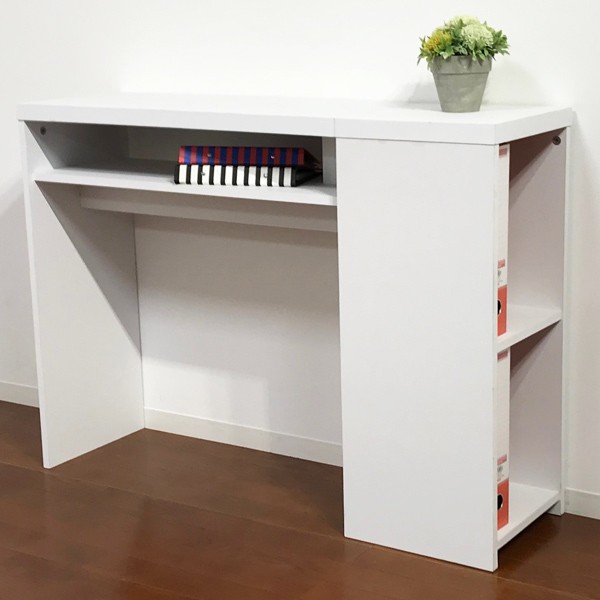 コンソール サイドテーブル 収納棚付 約幅100cm （ テーブル 机 デスク