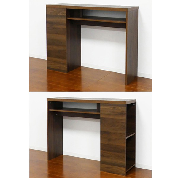 コンソール サイドテーブル 収納棚付 約幅100cm （ テーブル 机 デスク