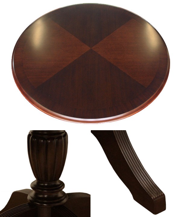 ダイニングテーブル 円卓 クラシック調 天然木 ケントハウス 直径110cm