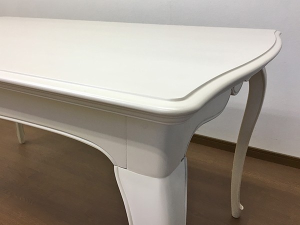 ダイニングテーブル 木製 クラシック調 猫脚 フルール 幅180cm （ 開梱