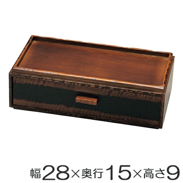 業務用　木製箸箱5個、爪楊枝入れ8個セット 箸箱 木製 荒彫 カスター 引き出しタイプ 栃塗 楊枝入れ付き 業務用