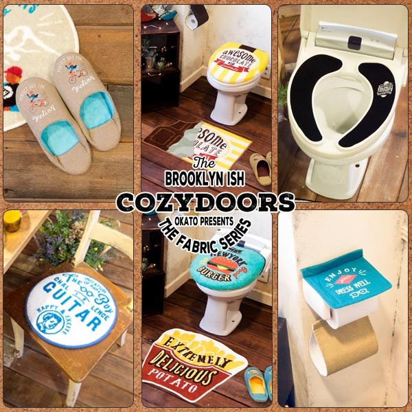 Cozydoors トイレ2点セット レギュラー Burgershop （ トイレマット 