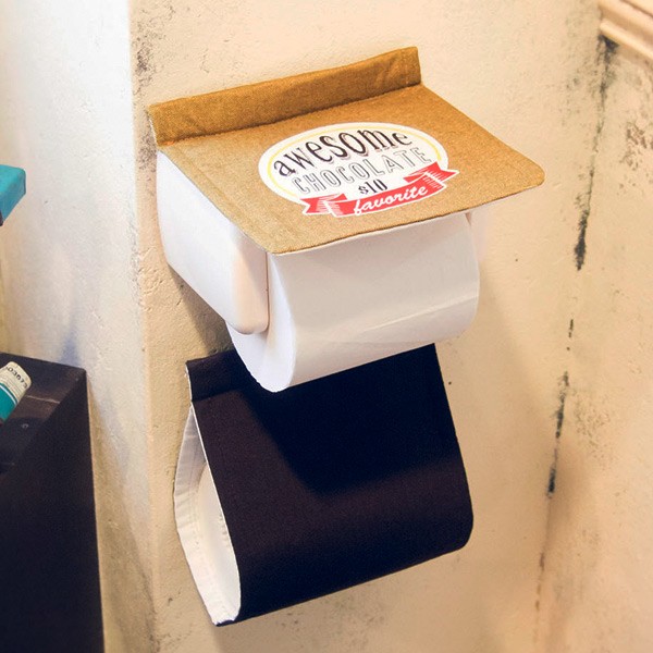 チョコ様 オーダートイレットペーパー入れ Cozydoors ペーパーホルダーカバー Chocolate （ トイレ ホルダー