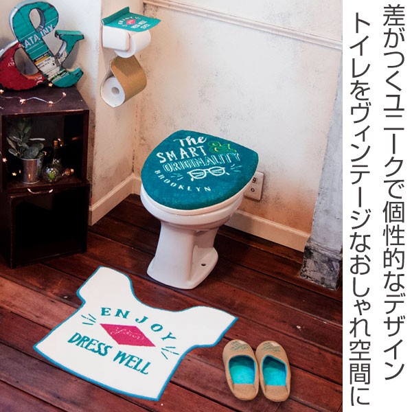 ヴィッセル神戸 トイレ蓋カバー&マット2点セット ＆Green トイレ2点セット トイレマット フタカバー セット 洗浄