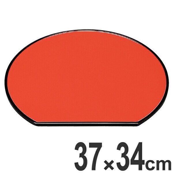 懐石盆 木製 尺2 浅渕 半月盆 朱塗 塗 盆 敷膳 越前漆器 漆塗 （ お盆