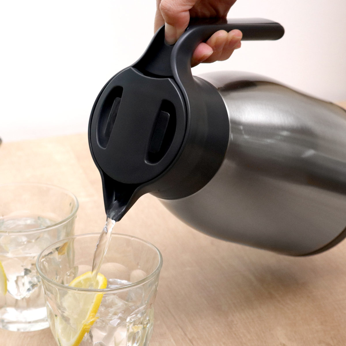 パール金属 ステンレスポット 1L 卓上ポット ステンレス製 サテン