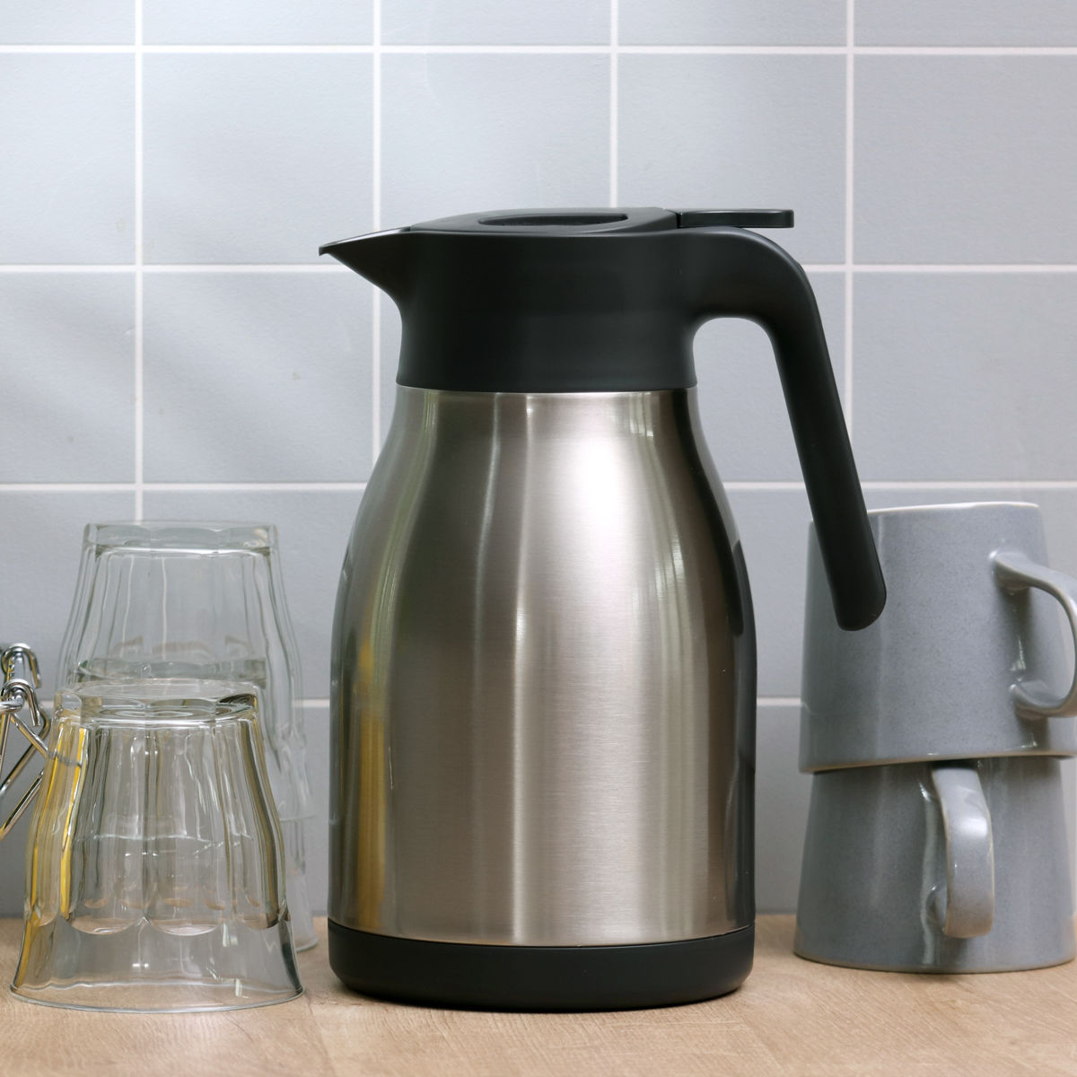 パール金属 ステンレスポット 1.5L 卓上ポット ステンレス製 サテン