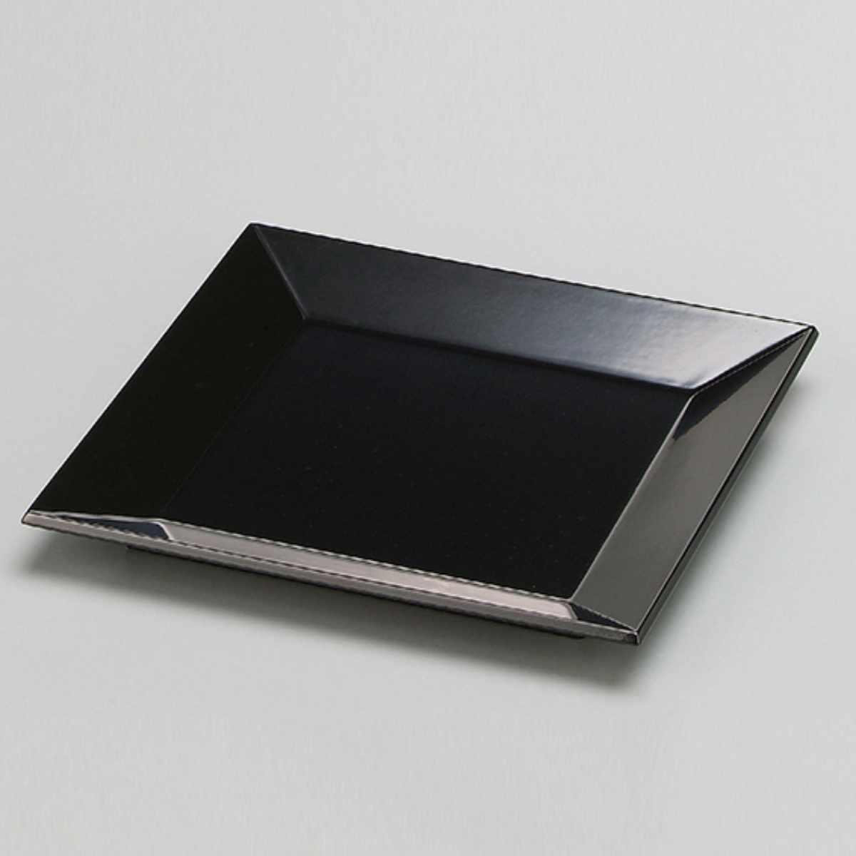 福井クラフト 盛器 木製 7寸 正角 四方皿 黒 漆塗 越前漆器 盛込台 盛