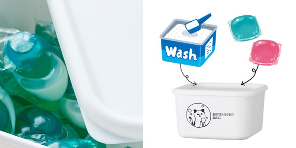 ニコさん［断捨離ネキ］　ジェル詰め替えのみ ジェルボールストッカー ネコ NECO LAUNDRY＆CLEANING デター