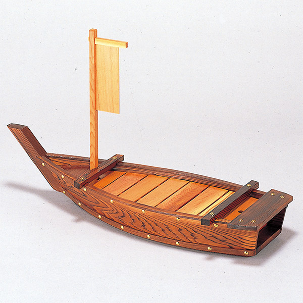 盛器 木製 2.5尺 焼杉大漁舟 舟形 皿 食器 刺身 お造り 舟盛 盛り皿