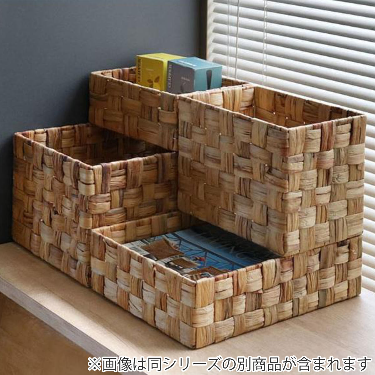 ちどり産業 収納ボックス バスケット 約 幅36×奥行26×高11cm かご