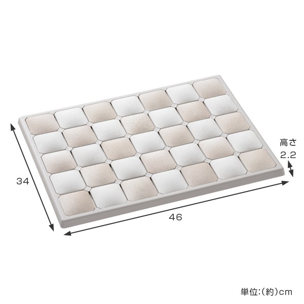 天馬 珪藻土バスマット PORISH プレミアム珪藻土バスマット S
