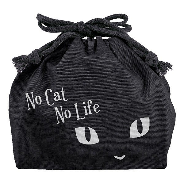 お弁当袋 ランチ巾着 ランチバッグ NO CAT LIFE （ 巾着 お弁当