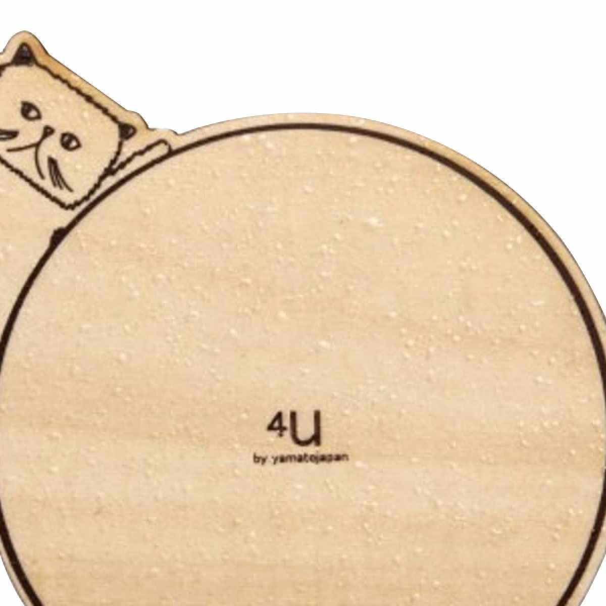 ヤマト工芸 コースター 木製 ねこ 合板 コップ敷き 日本製 （ プレート