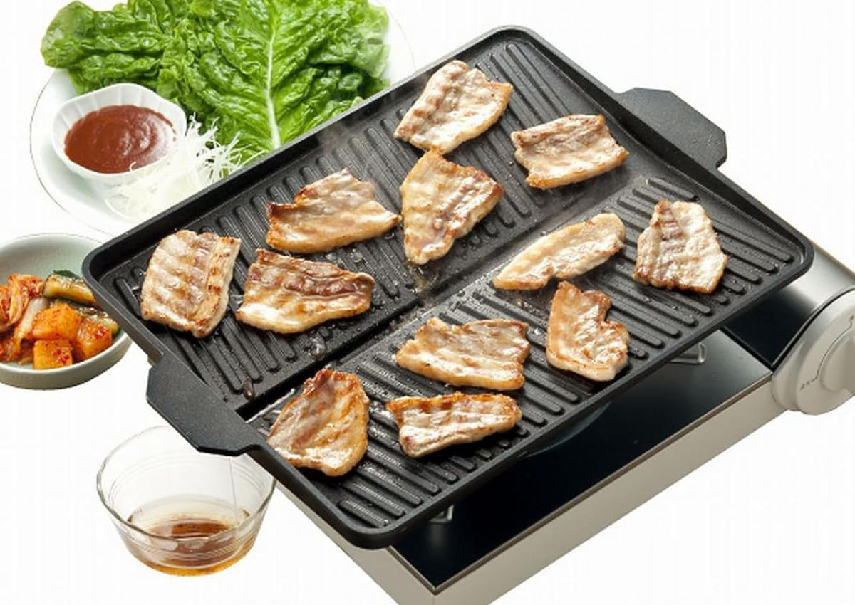 ヘルシー焼肉プレート 角型 ガス火専用 （ カセットコンロ対応 グリルプレート 焼肉グリル ） : 292926 : リビングート ヤフー店 - 通販  - Yahoo!ショッピング