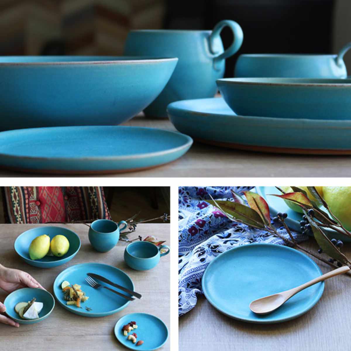 プレート 14cm Blueシリーズ 陶器 食器 笠間焼 日本製 （ ケーキ