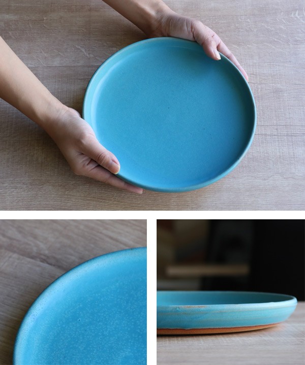 プレート 24cm Blueシリーズ 陶器 食器 笠間焼 日本製 （ お皿 皿 ワン