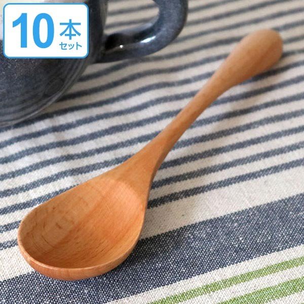 スプーン 木 長さ17cm L knob 木製 カトラリー 食器 10本セット （ 木製スプーン キャンプ アウトドア 天然木 すぷーん ）  :293059set:リビングート ヤフー店 - 通販 - Yahoo!ショッピング