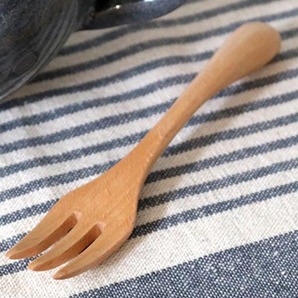 フォーク 木 長さ12.5cm S knob 木製 カトラリー 食器 （ 木製フォーク