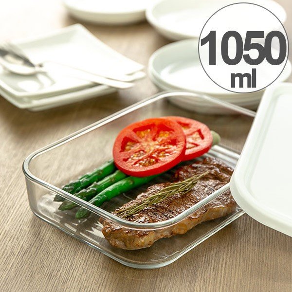 保存容器 グラスロック Lサイズ 1050ml ガラス製 12個セット （ ガラス