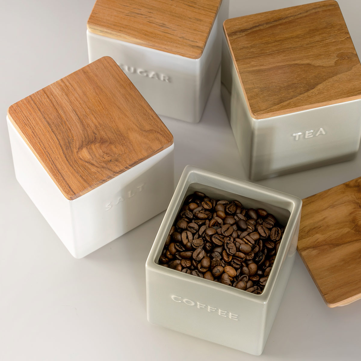 LOLO（ロロ） 保存容器 500ml ソルト シュガー コーヒー ティー 白磁製