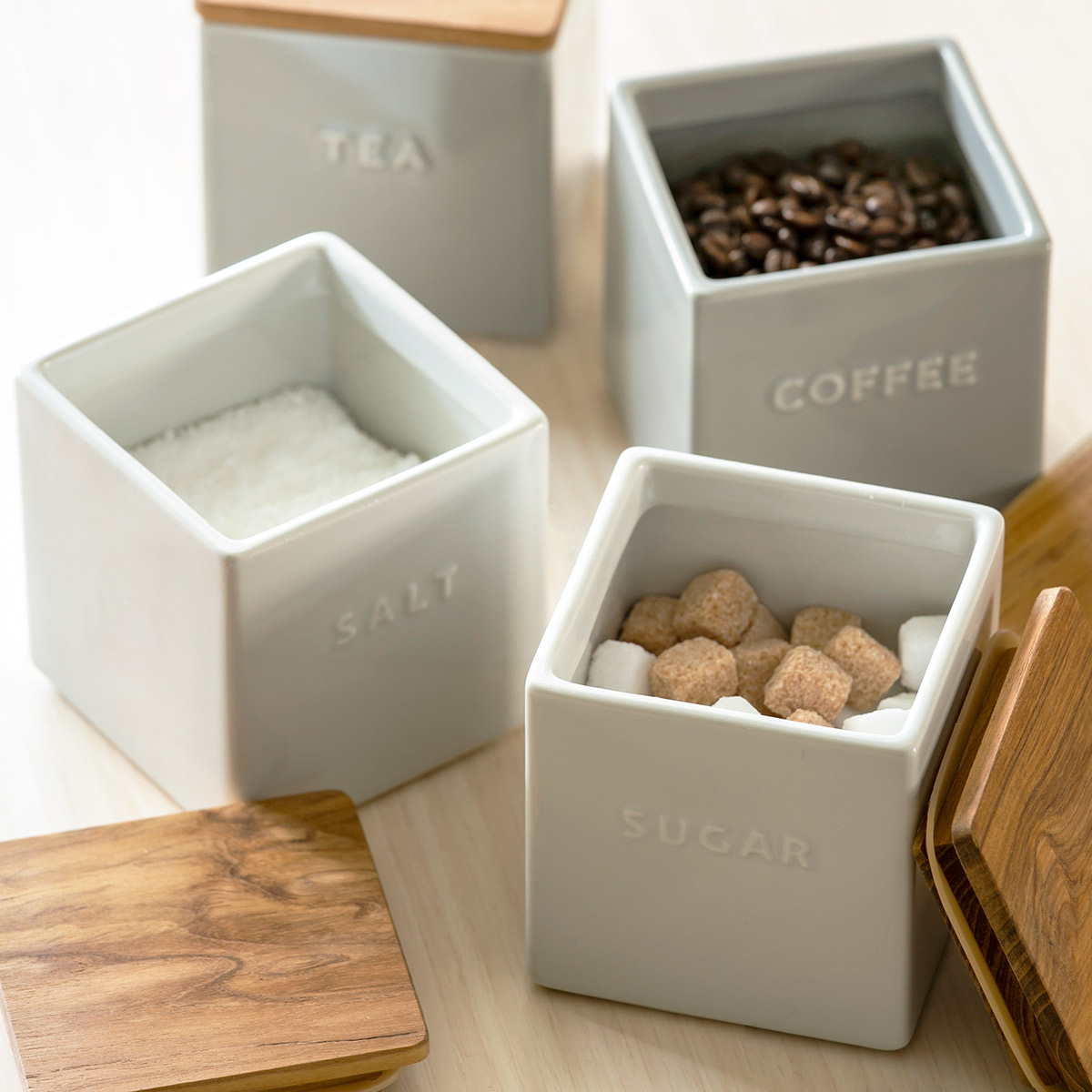 LOLO（ロロ） 保存容器 500ml ソルト シュガー コーヒー ティー 白磁製