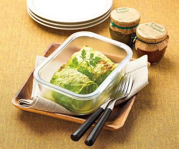 セラベイク 耐熱ガラス レクタングルロースター L 蓋付き 1000ml