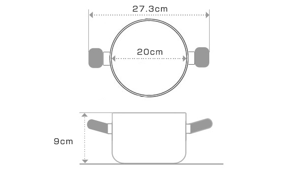 両手天ぷら鍋 20cm ガス火専用 からっと銅のあげなべ （ ガス火対応