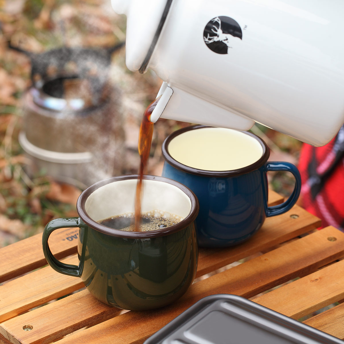 ホーロー　キャンプ　アウトドア食器　未使用 CAPTAIN STAG（キャプテンスタッグ） アウトドア食器 ホーロー