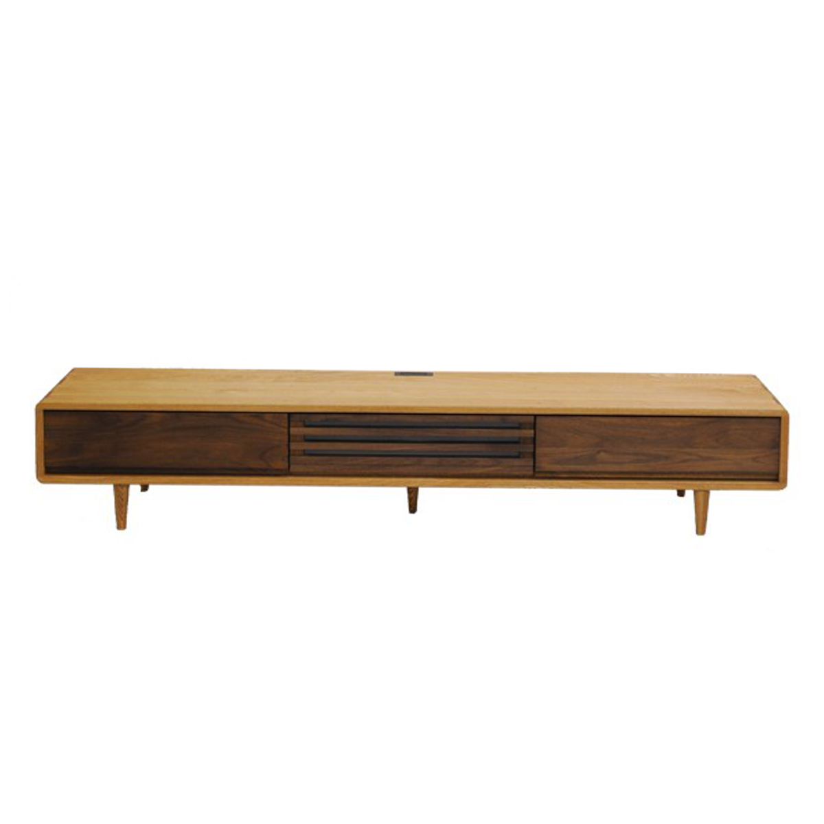 テレビボード ローボード ウォールナット　タモ　くわや　久和屋　葉山家具　木製 久和屋 テレビ台 幅180cm TVボード ロータイプ ルーバーデザイン 無垢
