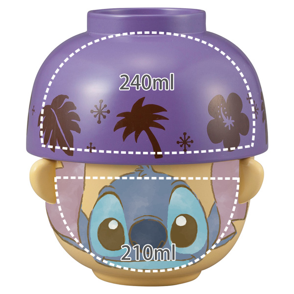 Disney（ディズニー） 汁椀 茶碗 セット ミニ スティッチ クレヨン