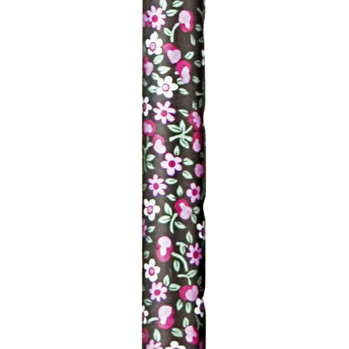 マキテック 杖 伸縮 軽量 女性 おしゃれ ステッキ 花柄 アルミ製 黒