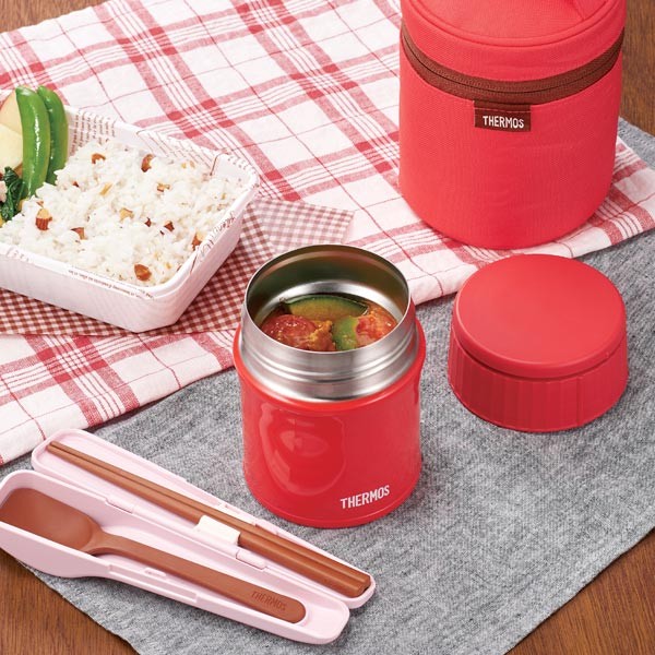 未使用品 サーモス 真空断熱フードコンテナー ポーチ付き スープジャー お弁当 特価 保温弁当箱 スープジャー サーモス thermos 真空断熱フード