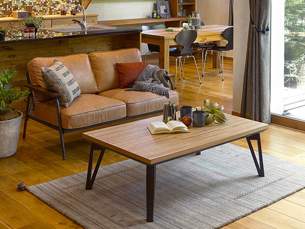 家具調こたつ リビングコタツ 寄木風 ルーン 幅120cm （ コタツ 炬燵