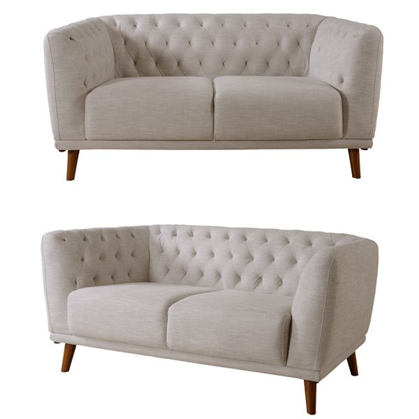 東谷 ソファ 2人掛け 幅146cm 肘掛け 脚付き ローソファ ファブック