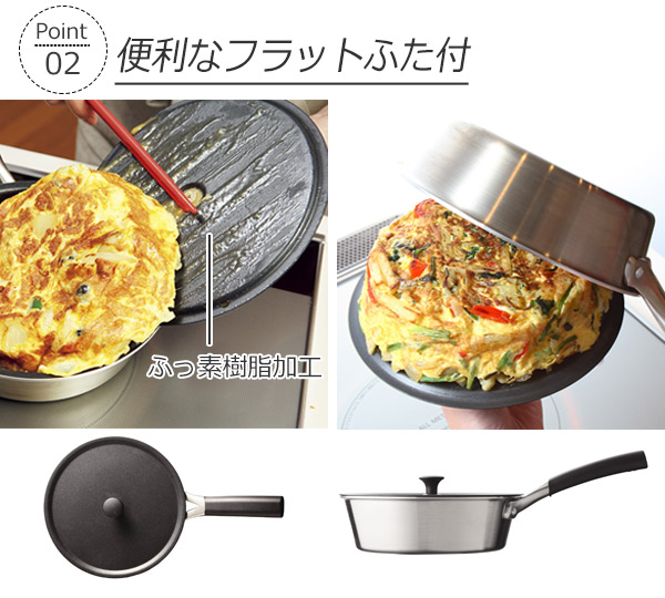 貝印 フライパン O.E.C. 脇雅世 IHフライパン 18cm ふた付 IH対応